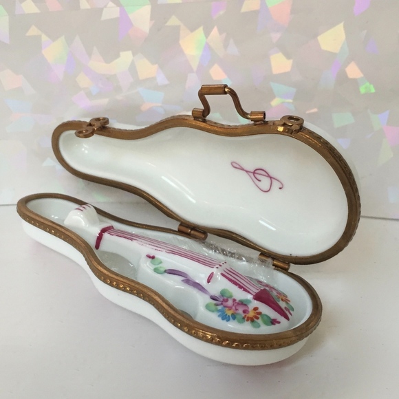 Limoges Rochard Violin & Case w/ Rose Design NIB - Picture 3 of 7
